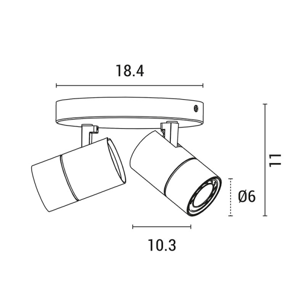 Σποτ Δίφωτο Eurolamp 145-25011