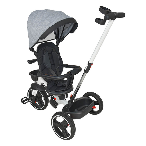 Ποδήλατο Τρίκυκλο (18 Μηνών - 5 Ετών) Bebe Stars 360° Spark Grey 817-186