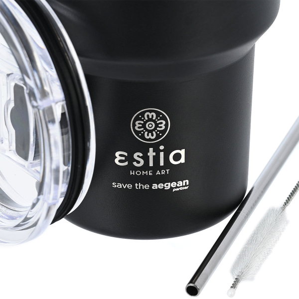 Ποτήρι Θερμός 400ml Estia Save The Aegean Midnight Black