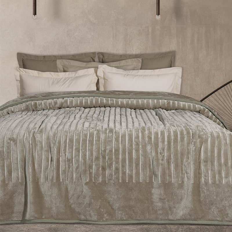 Κουβέρτα Βελουτέ Υπέρδιπλη (220x240) Das Home Velour 1350 Grey