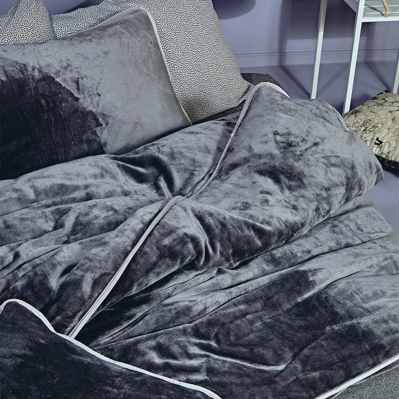 Παπλωματοθήκη Βελουτέ King Size (260x240) Kentia Stylish Ivanna 24 Dark Grey