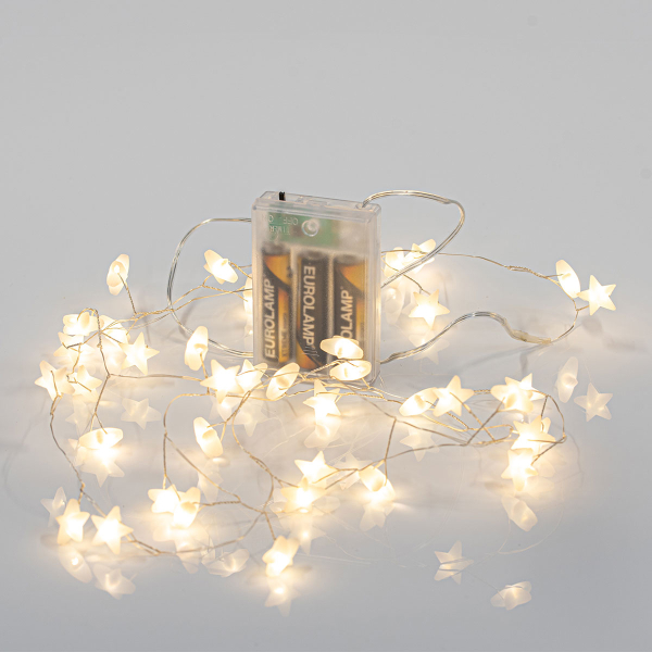 Διακοσμητική Γιρλάντα Μπαταρίας Με 40 Mini Led Φωτάκια Eurolamp 600-11468