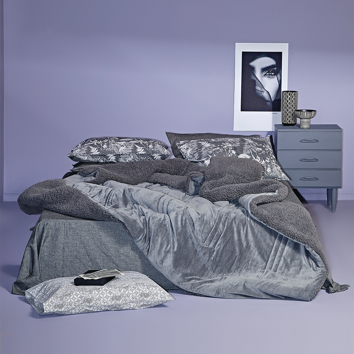 Κουβερτοπάπλωμα Υπέρδιπλο (220×240) Kentia Stylish Notturno 22 Light Grey