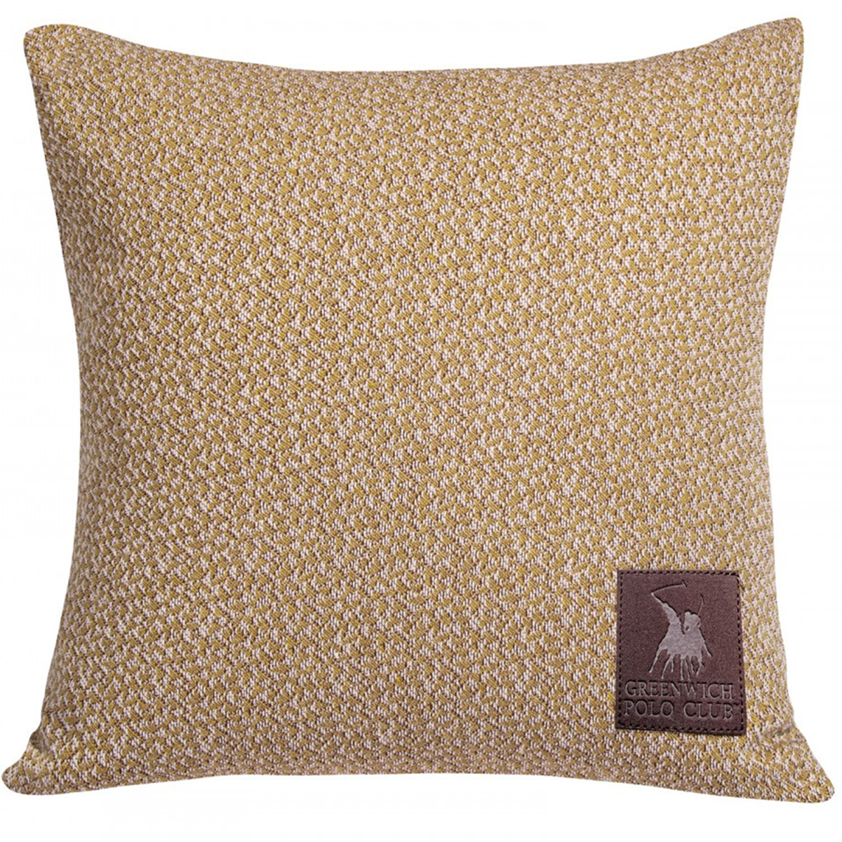Pillow with filling 40x40cm 100% cotton Versace 19v69 abbigliamento  sportivo srl in gold