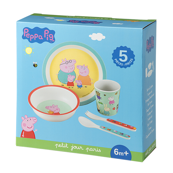 Παιδικό Σετ Φαγητού 5τμχ Petit Jour Peppa Pig 52-701/10