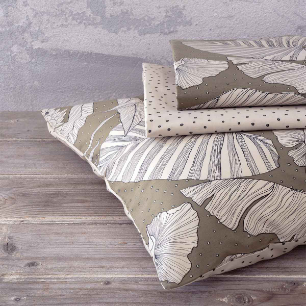 Παπλωματοθήκη Μονή (Σετ 160x240) Nima Bed Linen Estrella Brown