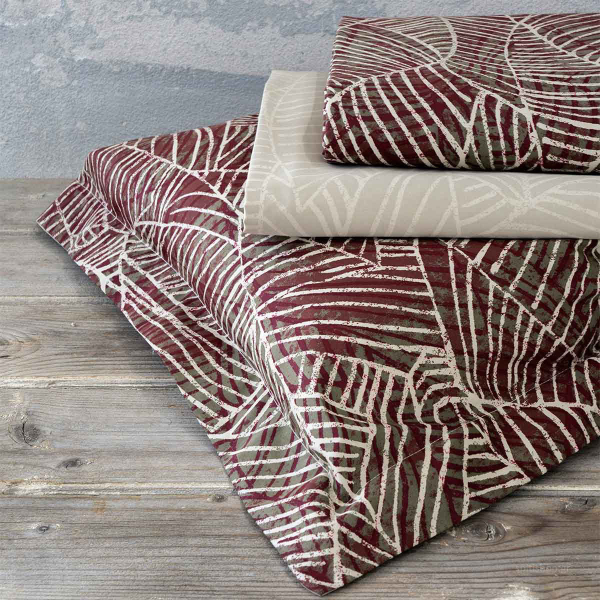 Σεντόνια Μονά (Σετ) Nima Bed Linen Folio Wine Red