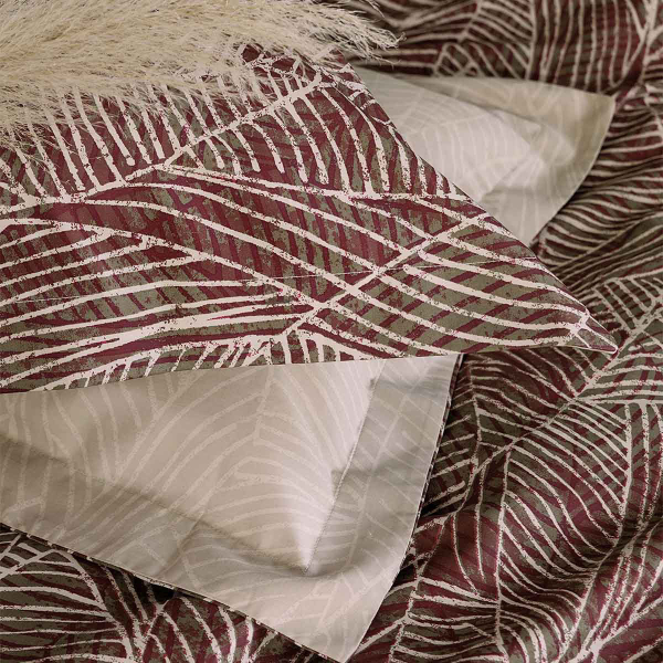 Σεντόνια Μονά (Σετ) Nima Bed Linen Folio Wine Red