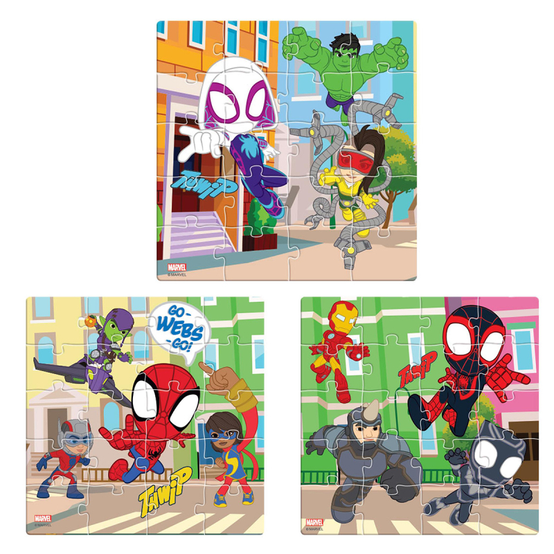 Μαγνητικό Παζλ (Σετ 3 τμχ) Luna Toys Spidey And Friends