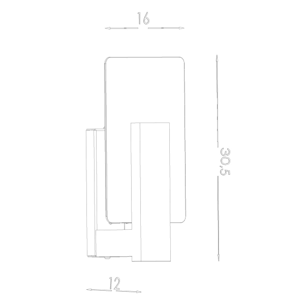 Απλίκα Τοίχου Sollux Lappo Wenge SL.1096