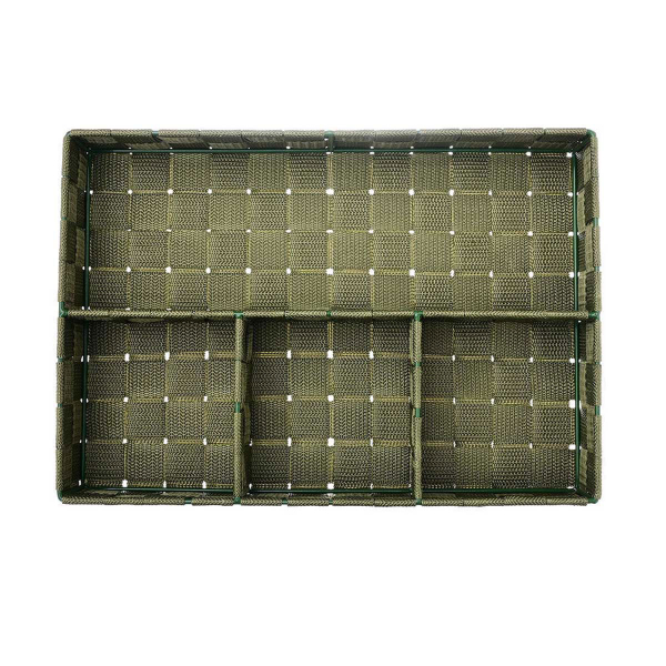 Καλάθι Αποθήκευσης 4 Θέσεων (33x23x6) Estia Olive Green 04-14919