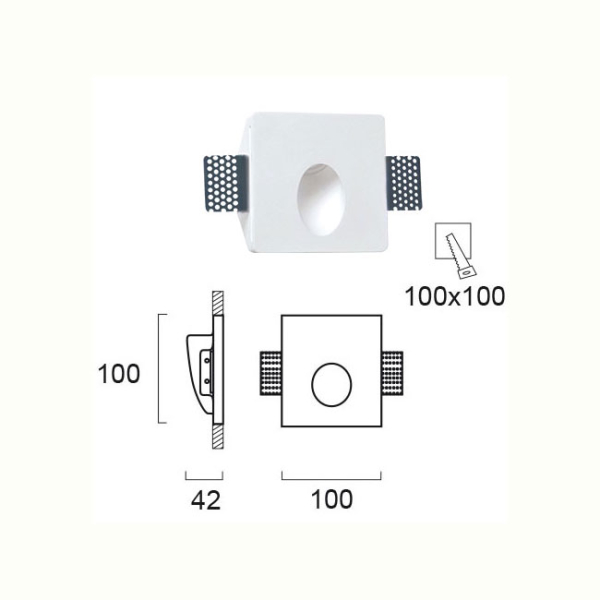 Απλίκα Τοίχου Led Χωνευτή Viokef Aster 4097200