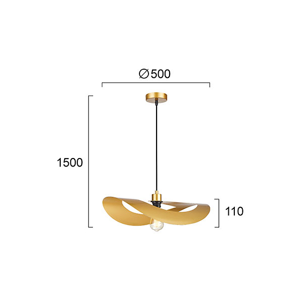 Φωτιστικό Οροφής Μονόφωτο Viokef Mas Gold 4304401