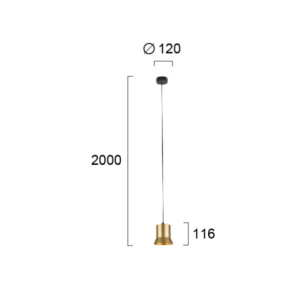 Φωτιστικό Οροφής Led Viokef Forma Gold 4280600