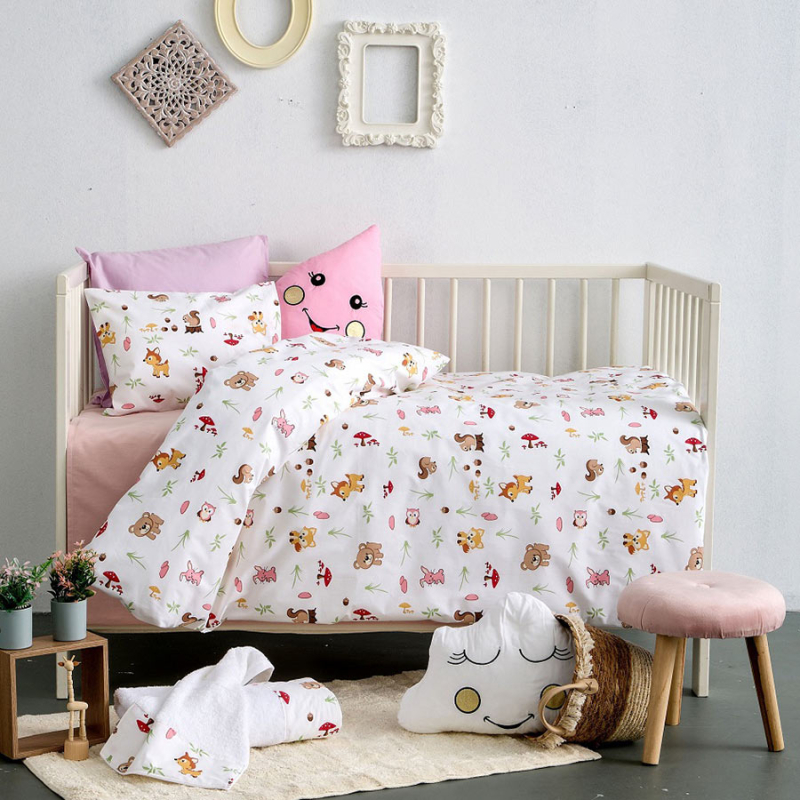 Σεντόνια Κούνιας (Σετ) Sb Home Baby Alfie Pink