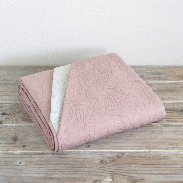 Κουβερλί King Size (240x260) 2 Όψεων Nima Natara Beige/Rose Pink