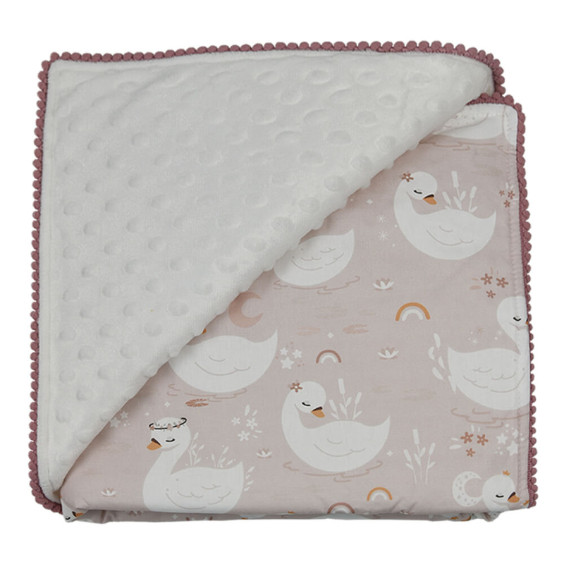 Κουβέρτα Minky Αγκαλιάς (90x90) Bebe Stars Swan 3143