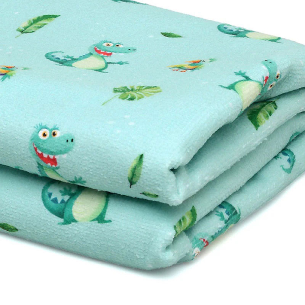 Παιδική Πετσέτα Θαλάσσης Microfiber (75x150) Kiokids Crocodile Μέντα 4357