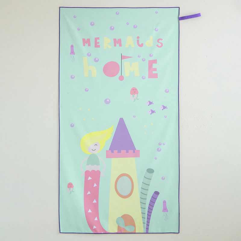 Παιδική Πετσέτα Θαλάσσης Microfiber 2 Όψεων (70x140) Nima Mermaid's Home