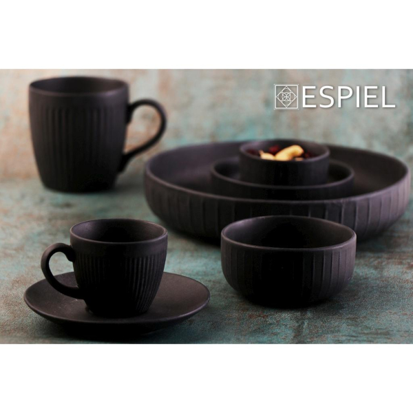 Φλυτζάνι Espresso 80ml + Πιατάκι Espiel Gobi Black OW2043K6