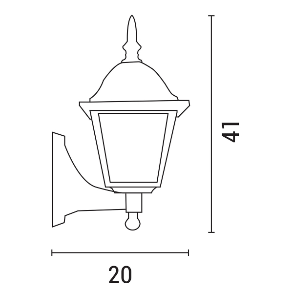 Απλίκα - Φανάρι Εξωτερικού Χώρου Eurolamp 154-55103 Bronze