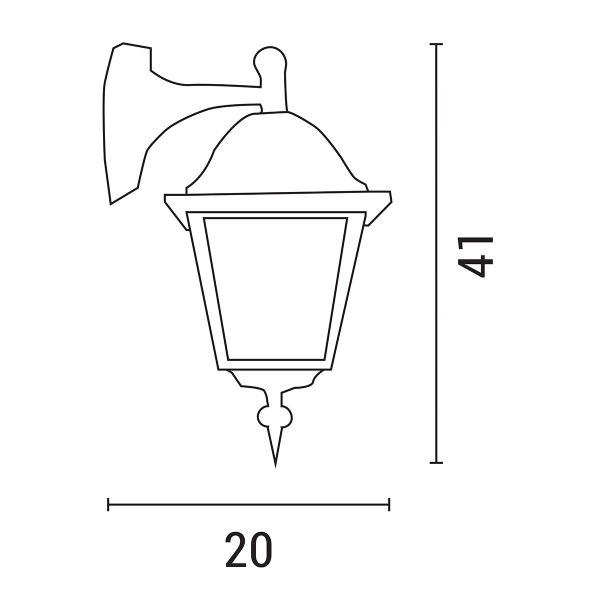 Απλίκα - Φανάρι Εξωτερικού Χώρου Eurolamp 154-55105 Black