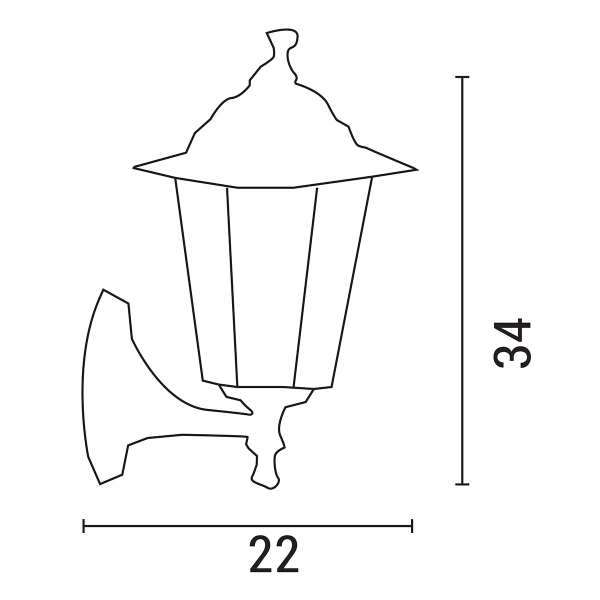 Απλίκα - Φανάρι Εξωτερικού Χώρου Eurolamp 154-55121 Black