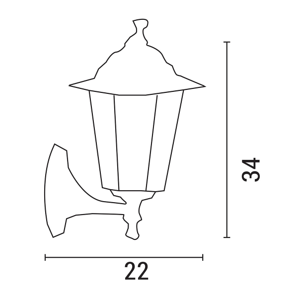 Απλίκα - Φανάρι Εξωτερικού Χώρου Eurolamp 154-55123 Bronze