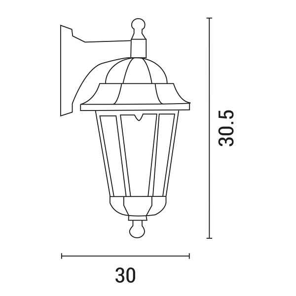 Απλίκα - Φανάρι Εξωτερικού Χώρου Eurolamp 154-55125 Black