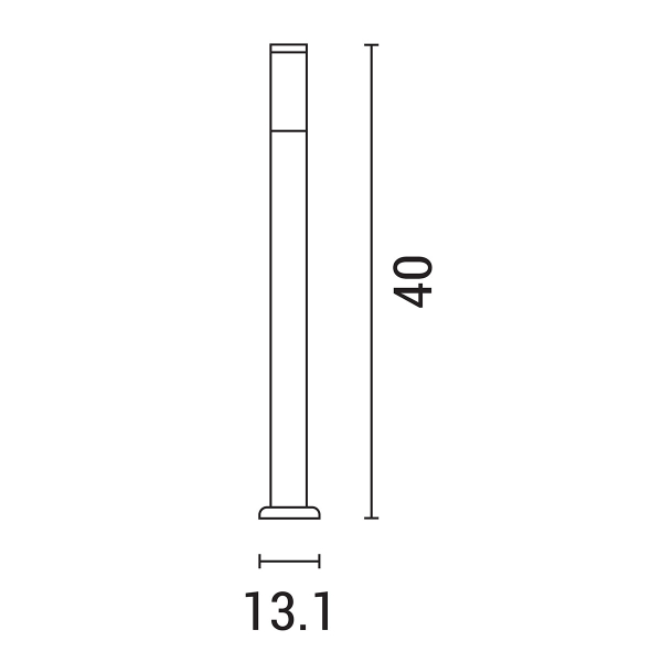 Φωτιστικό Κολώνα Εξωτερικού Χώρου Eurolamp 154-56022 Inox