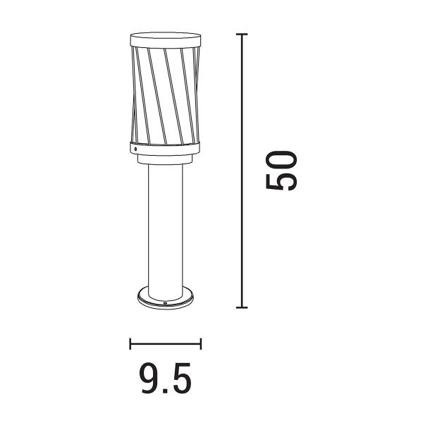 Φωτιστικό Κολώνα Εξωτερικού Χώρου Eurolamp 145-20604 Black