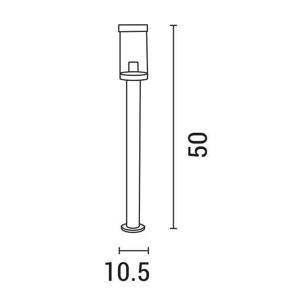 Φωτιστικό Κολώνα Εξωτερικού Χώρου Eurolamp 145-20607 Black