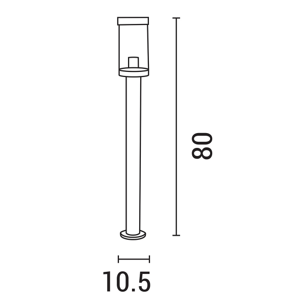 Φωτιστικό Κολώνα Εξωτερικού Χώρου Eurolamp 145-20608 Black