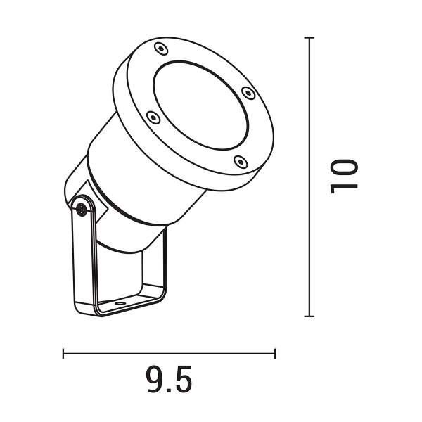 Σποτ Εξωτερικού Χώρου Eurolamp 145-82024 Black