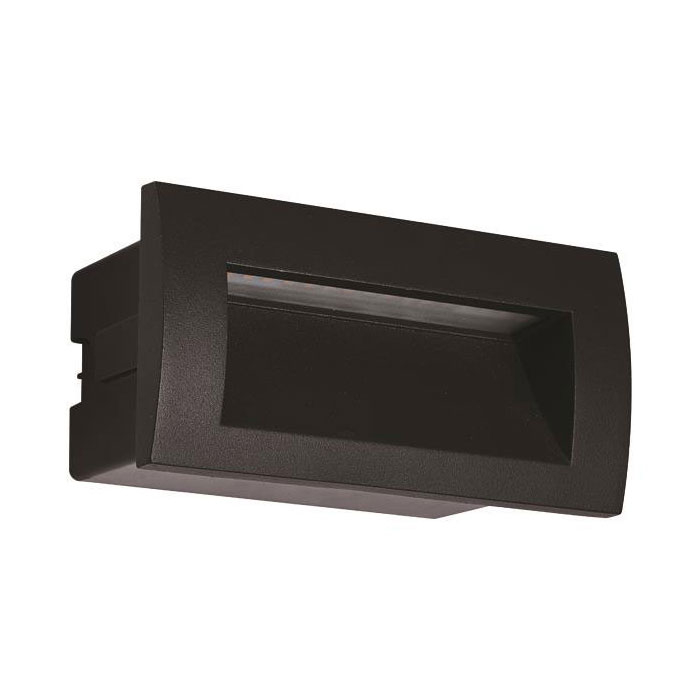 Απλίκα Led Εξωτερικού Χώρου Χωνευτή Eurolamp 145-52502 Black