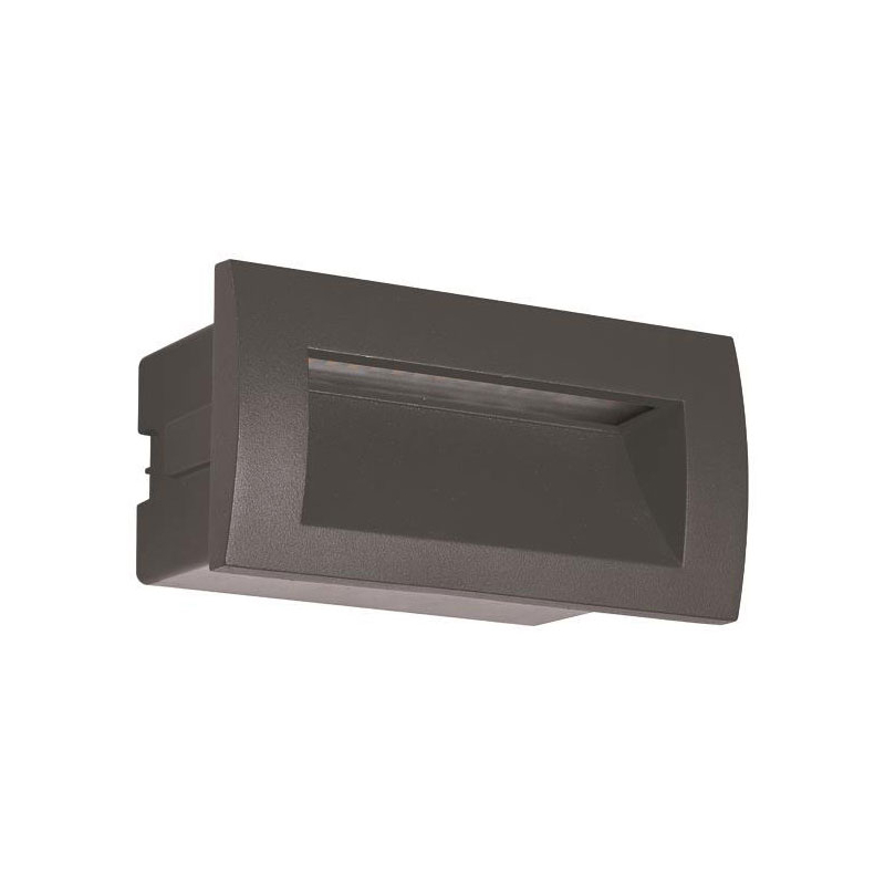 Απλίκα Led Εξωτερικού Χώρου Χωνευτή Eurolamp 145-52503 Dark Grey