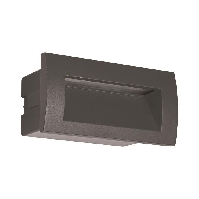 Απλίκα Led Εξωτερικού Χώρου Χωνευτή Eurolamp 145-52503 Dark Grey