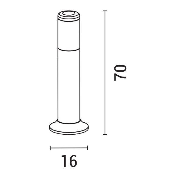 Φωτιστικό Κολώνα Εξωτερικού Χώρου Eurolamp 145-20625 Black