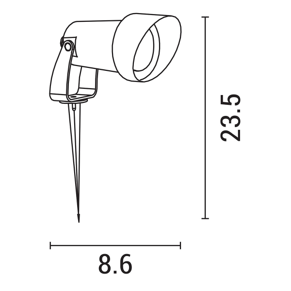 Σποτ Καρφωτό Εξωτερικού Χώρου Eurolamp 145-82026 Black