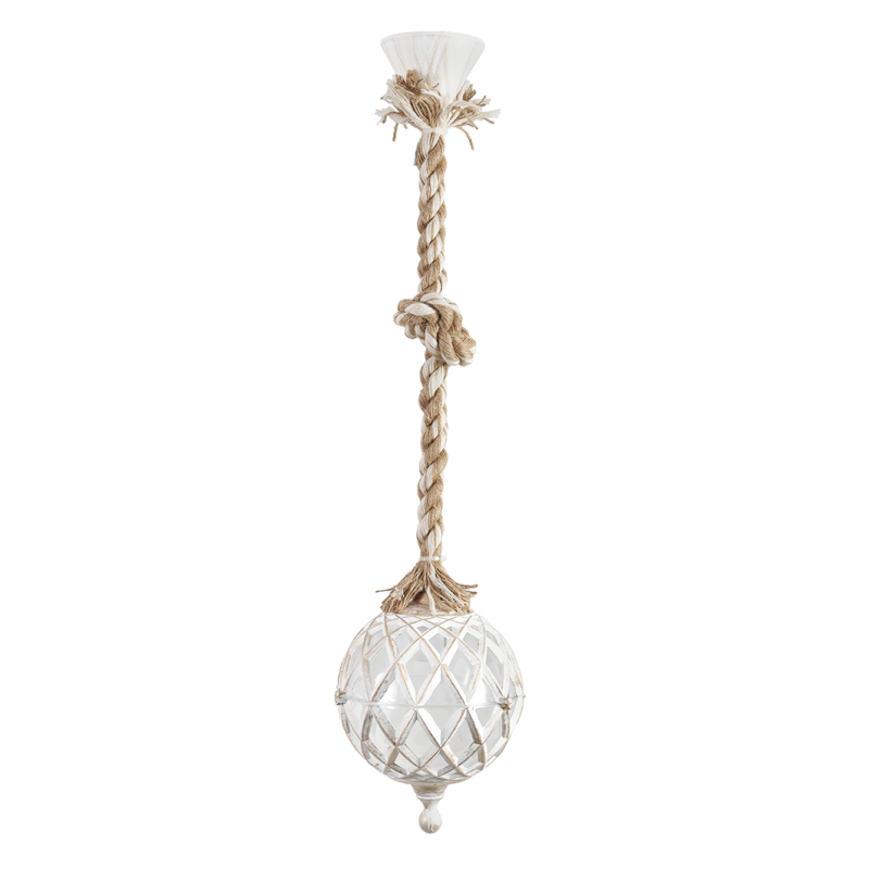 Φωτιστικό Οροφής Μονόφωτο Heronia Helios 31-1108 Rope/White/Gold