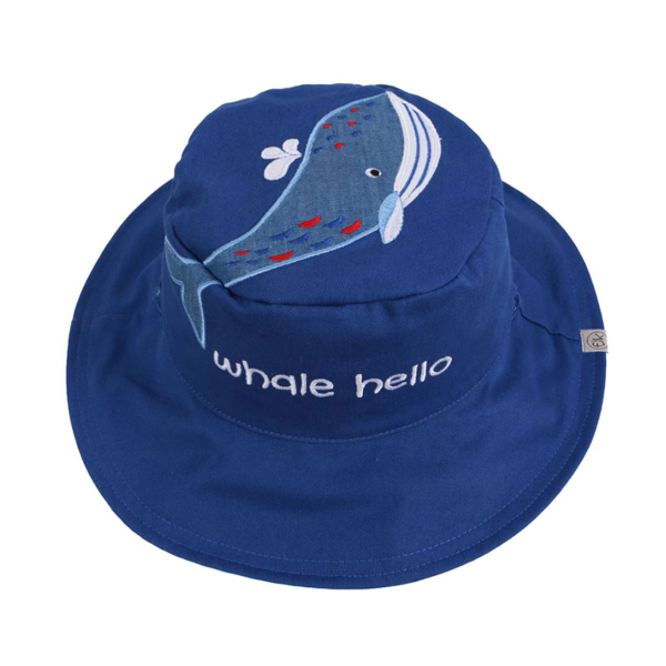 Παιδικό Καπέλο 2 Όψεων Με Προστασία UV FlapjackKids Blue Whale/Octopus