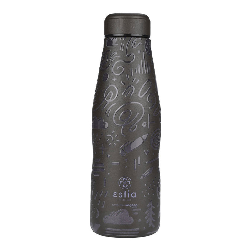 Μπουκάλι Θερμός 500ml Estia Save The Aegean Noir Echo 01-22044