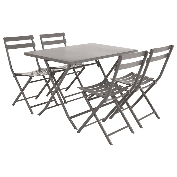 Σετ Κήπου Τραπέζι (110x70x71) + 4 Καρέκλες H-S Greensboro Tonka