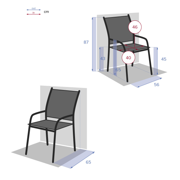 Σετ Κήπου Τραπέζι Επεκτεινόμενο (90/180x90x75.5) + 4 Καρέκλες H-S Piazza Clay