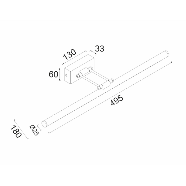 Φωτιστικό Μπάνιου Led Aca Rio PN10LEDW50CH Chrome