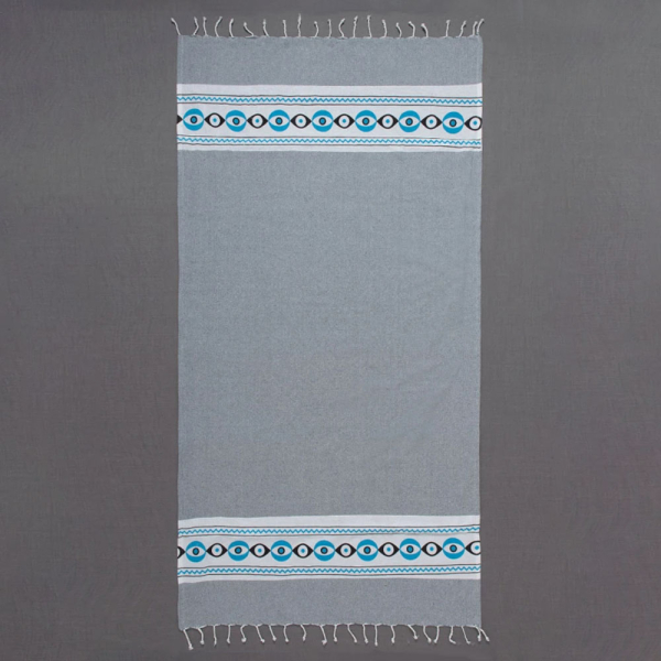 Πετσέτα Θαλάσσης-Παρεό (90x180) Silk Fashion nkp707 Γκρι