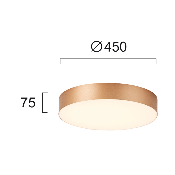 Φωτιστικό Πλαφονιέρα Led Viokef Bruce Gold 4235300