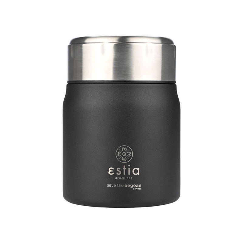 Θερμός Φαγητού 500ml Estia Save The Aegean Midnight Black 01-21658