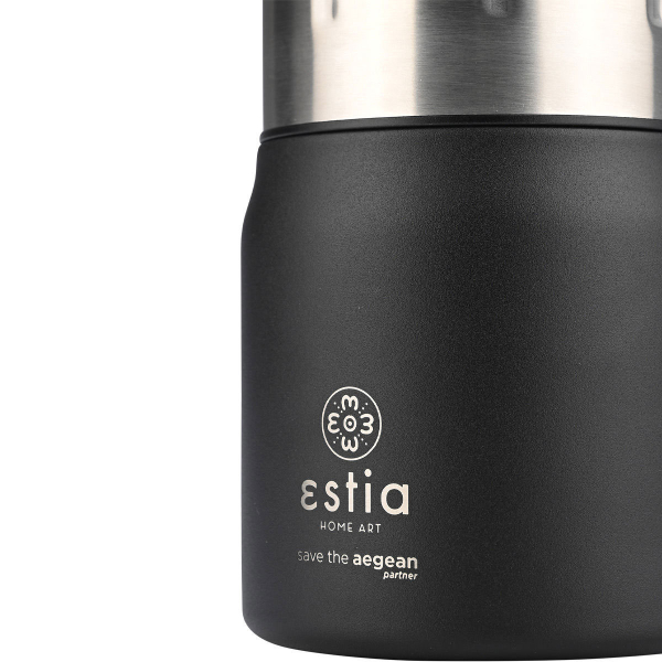 Θερμός Φαγητού 500ml Estia Save The Aegean Midnight Black 01-21658