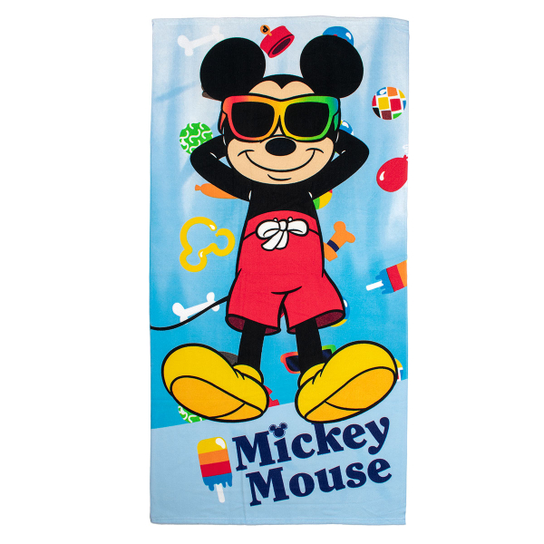 Παιδική Πετσέτα Θαλάσσης Microfiber (70x140) Dimcol Mickey 01